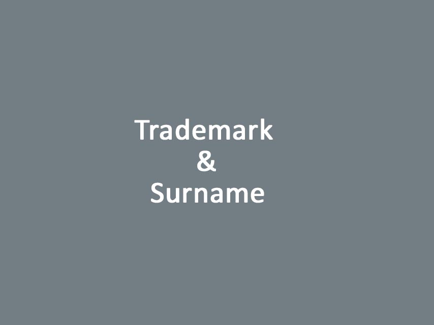 Trademark And Surname
